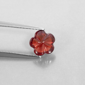 1.83 ct Red Almandine Garnet Stone, Natural Almandine Garnet in Flower-Cut Shape for Sale