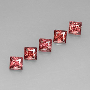 2.03 ct Red Almandine Garnet Gemstone, Almandine Garnet Gem in Princess-Cut Shape for Sale.
