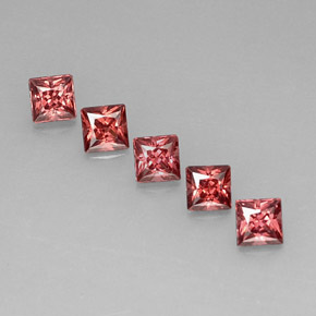 2.03 ct Red Almandine Garnet Stone, Natural Almandine Garnet in Princess-Cut Shape for Sale