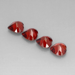 Almandine Garnet Gemstone in 7 x 7 mm (calibrated) Size for Sale, Almandine Garnet Stone in Deep Red Color