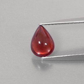 1.38 ct Red Almandine Garnet Gemstone, Almandine Garnet Gem in Pear Cabochon Shape for Sale.