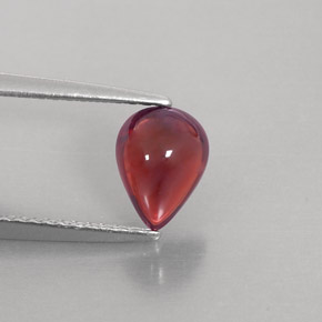 1.38 ct Red Almandine Garnet Stone, Natural Almandine Garnet in Pear Cabochon Shape for Sale