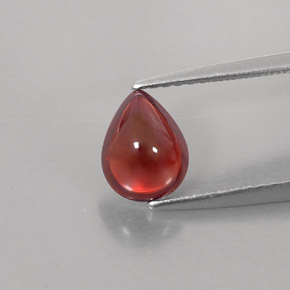 1.46 ct Red Almandine Garnet Gemstone, Almandine Garnet Gem in Pear Cabochon Shape for Sale.