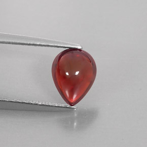 1.46 ct Red Almandine Garnet Stone, Natural Almandine Garnet in Pear Cabochon Shape for Sale