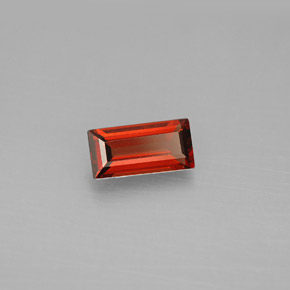 0.91 ct Red Almandine Garnet Stone, Natural Almandine Garnet in Baguette Facet Shape for Sale