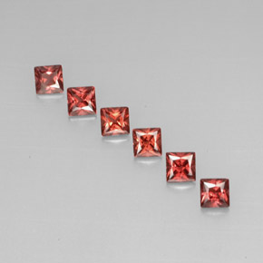 2.26 ct Red Almandine Garnet Gemstone, Almandine Garnet Gem in Princess-Cut Shape for Sale.