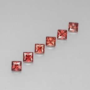 2.26 ct Red Almandine Garnet Stone, Natural Almandine Garnet in Princess-Cut Shape for Sale