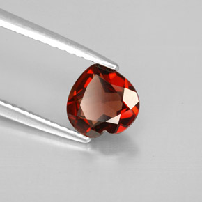 1.03 ct Red Almandine Garnet Stone, Natural Almandine Garnet in Heart Facet Shape for Sale