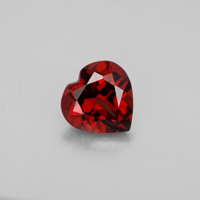 1.55 ct Red Almandine Garnet Gemstone, Almandine Garnet Gem in Heart Facet Shape for Sale.