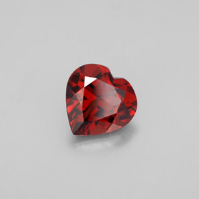 1.55 ct Red Almandine Garnet Stone, Natural Almandine Garnet in Heart Facet Shape for Sale