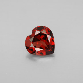 1.31 ct Red Almandine Garnet Gemstone, Almandine Garnet Gem in Heart Facet Shape for Sale.