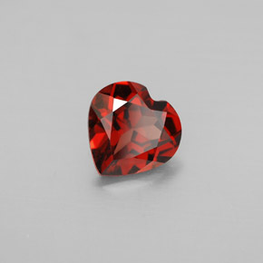 1.31 ct Red Almandine Garnet Stone, Natural Almandine Garnet in Heart Facet Shape for Sale