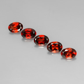 4.59 ct Orange Almandine Garnet Gemstone, Almandine Garnet Gem in Oval Facet Shape for Sale.