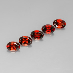 4.59 ct Orange Almandine Garnet Stone, Natural Almandine Garnet in Oval Facet Shape for Sale