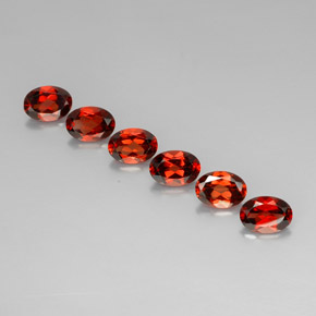 5.62 ct Orange Almandine Garnet Gemstone, Almandine Garnet Gem in Oval Facet Shape for Sale.