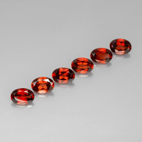 5.62 ct Orange Almandine Garnet Stone, Natural Almandine Garnet in Oval Facet Shape for Sale