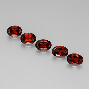 4.70 ct Red Almandine Garnet Stone, Natural Almandine Garnet in Oval Facet Shape for Sale