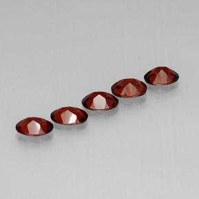 Almandine Garnet Gemstone in 7 x 5 mm (calibrated) Size for Sale, Almandine Garnet Stone in Deep Red Color