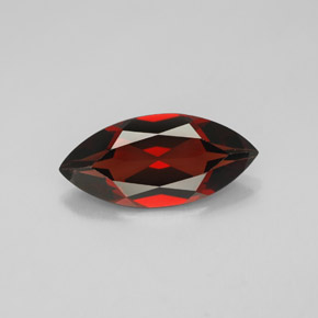 2.97 ct Red Almandine Garnet Gemstone, Almandine Garnet Gem in Marquise Facet Shape for Sale.