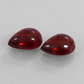 4.20 ct Red Almandine Garnet Gemstone, Almandine Garnet Gem in Pear Cabochon Shape for Sale.