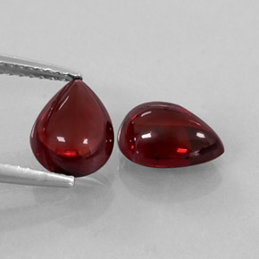 4.20 ct Red Almandine Garnet Stone, Natural Almandine Garnet in Pear Cabochon Shape for Sale