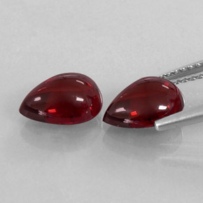 Almandine Garnet Gemstone in 9 x 6.8 mm Size for Sale, Almandine Garnet Stone in Deep Red Color