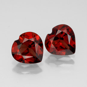 2.75 ct Red Almandine Garnet Gemstone, Almandine Garnet Gem in Heart Facet Shape for Sale.