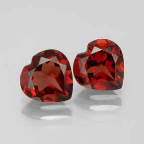 2.93 ct Red Almandine Garnet Gemstone, Almandine Garnet Gem in Heart Facet Shape for Sale.