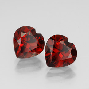 3.02 ct Red Almandine Garnet Stone, Natural Almandine Garnet in Heart Facet Shape for Sale