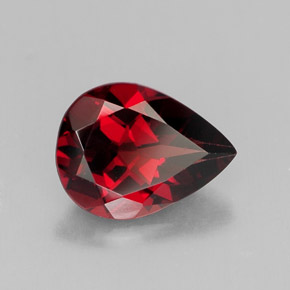 1.81 ct Red Almandine Garnet Stone, Natural Almandine Garnet in Pear Facet Shape for Sale