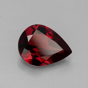 1.55 ct Red Almandine Garnet Stone, Natural Almandine Garnet in Pear Facet Shape for Sale