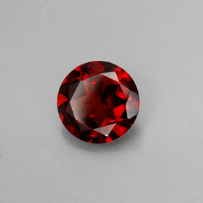 1.24 ct Red Almandine Garnet Stone, Natural Almandine Garnet in Round Facet Shape for Sale