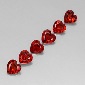3.07 ct Red Almandine Garnet Gemstone, Almandine Garnet Gem in Heart Facet Shape for Sale.
