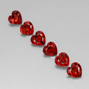 3.07 ct Red Almandine Garnet Stone, Natural Almandine Garnet in Heart Facet Shape for Sale