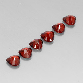 Almandine Garnet Gemstone in 5 x 5 mm (calibrated) Size for Sale, Almandine Garnet Stone in Deep Red Color