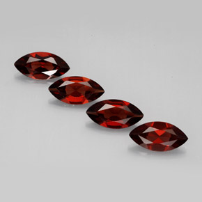 4.35 ct Red Almandine Garnet Stone, Natural Almandine Garnet in Marquise Facet Shape for Sale