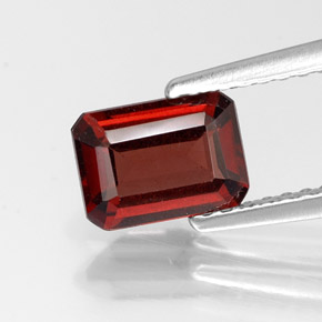 1.28 ct Red Almandine Garnet Gemstone, Almandine Garnet Gem in Octagon Facet Shape for Sale.