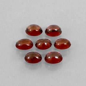 5.13 ct Red Almandine Garnet Gemstone, Almandine Garnet Gem in Oval Cabochon Shape for Sale.
