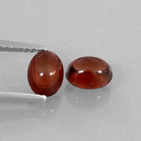 1.97 ct Red Almandine Garnet Gemstone, Almandine Garnet Gem in Oval Cabochon Shape for Sale.