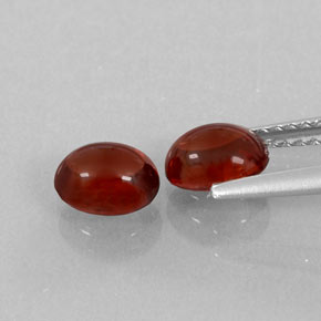 Almandine Garnet Gemstone in 6.3 x 4.7 mm Size for Sale, Almandine Garnet Stone in Deep Red Color