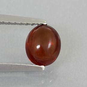 0.92 ct Red Almandine Garnet Gemstone, Almandine Garnet Gem in Oval Cabochon Shape for Sale.