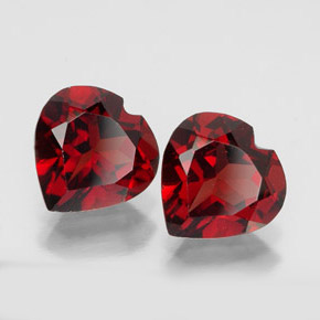 3.11 ct Red Almandine Garnet Stone, Natural Almandine Garnet in Heart Facet Shape for Sale
