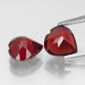 Almandine Garnet Gemstone in 7.3 x 7.2 mm Size for Sale, Almandine Garnet Stone in Deep Red Color