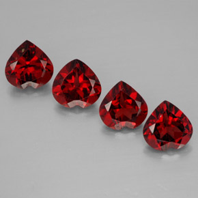5.77 ct Red Almandine Garnet Gemstone, Almandine Garnet Gem in Heart Facet Shape for Sale.