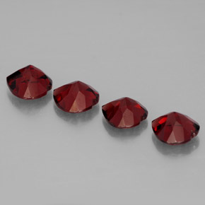 Almandine Garnet Gemstone in 7 x 7 mm (calibrated) Size for Sale, Almandine Garnet Stone in Deep Red Color