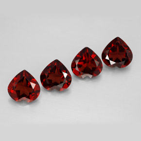 5.34 ct Red Almandine Garnet Stone, Natural Almandine Garnet in Heart Facet Shape for Sale