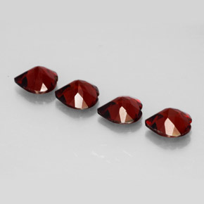 Almandine Garnet Gemstone in 7 x 7 mm (calibrated) Size for Sale, Almandine Garnet Stone in Deep Red Color