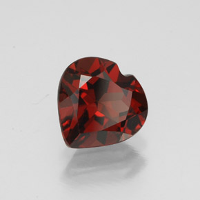 1.53 ct Red Almandine Garnet Stone, Natural Almandine Garnet in Heart Facet Shape for Sale