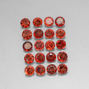 6.51 ct Red Almandine Garnet Gemstone, Almandine Garnet Gem in Round Facet Shape for Sale.