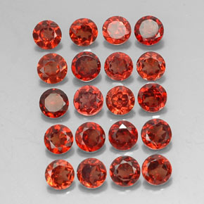 6.51 ct Red Almandine Garnet Stone, Natural Almandine Garnet in Round Facet Shape for Sale